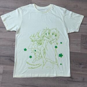 Anohana Project “we Still Don’t Know The Name…” Butter Yellow And Green Shirt